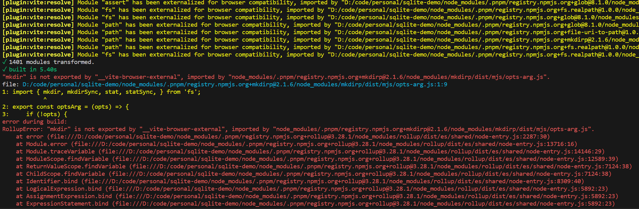 cannot access Node module in browser